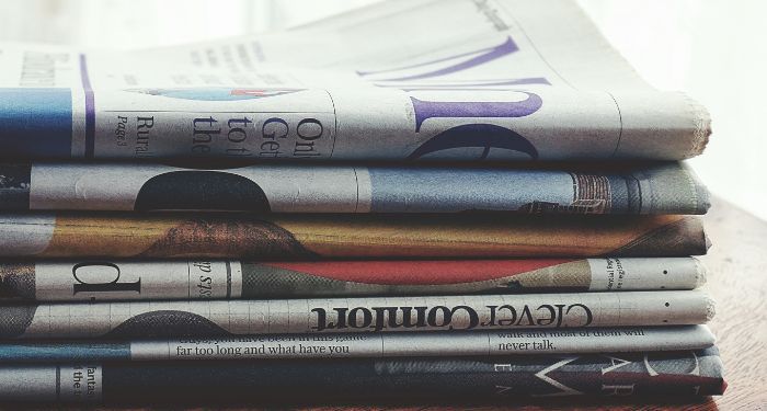 image of a stack of newspapers
